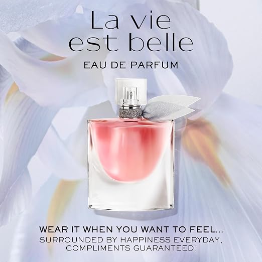 Lancôme La Vie Est Belle Eau de Parfum - Floral Women's Perfume Long Lasting Fragrance with Notes of Iris, Earthy Patchouli, Warm Vanilla & Spun Sugar - Floral & Sweet Perfume for Women